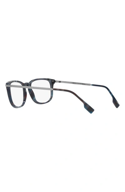 Shop Burberry Cedric 54mm Rectangular Optical Glasses In Navy