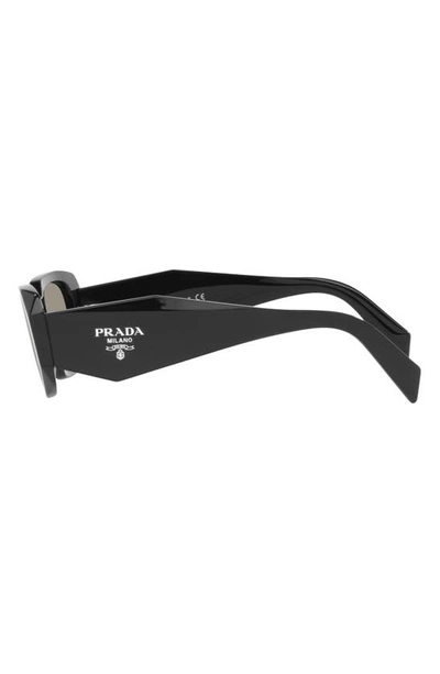 Prada 49mm Small Rectangular Sunglasses In Black