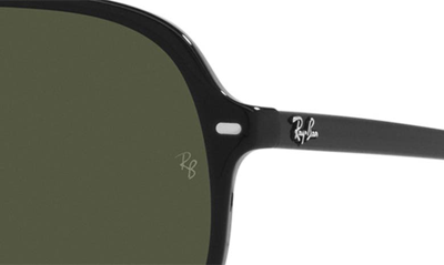 Shop Ray Ban Ray-ban 56mm Polarized Square Sunglasses In Black