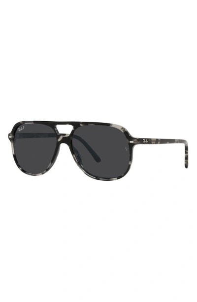 Ray Ban 56mm Polarized Square Sunglasses In Gunmetal Tort