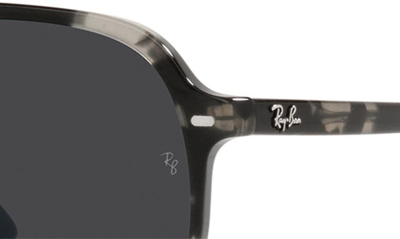 Ray Ban 56mm Polarized Square Sunglasses In Gunmetal Tort
