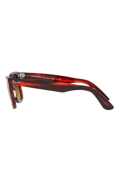 Ray Ban Wayfarer 50mm Gradient Square Sunglasses In Matte Brown