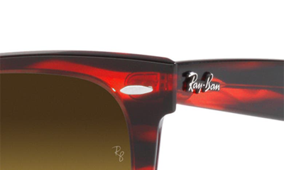 Ray Ban Wayfarer 50mm Gradient Square Sunglasses In Matte Brown