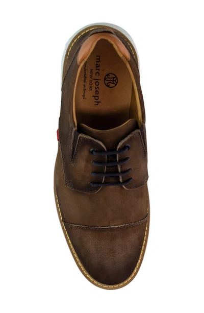 Shop Marc Joseph New York Ocean Parkway Cap Toe Derby In Cafe Burnished