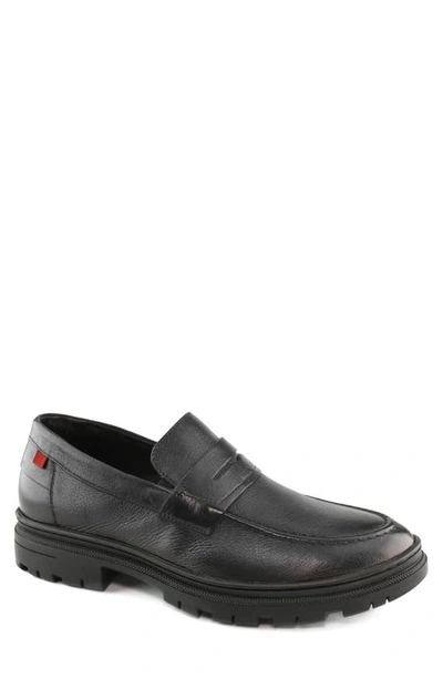 Shop Marc Joseph New York Empire State Penny Loafer In Black Napa Soft