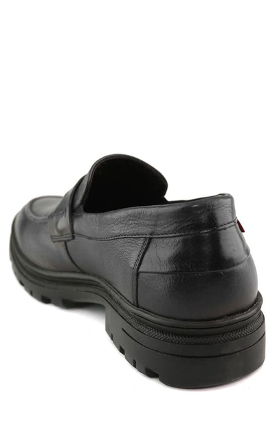 Shop Marc Joseph New York Empire State Penny Loafer In Black Napa Soft