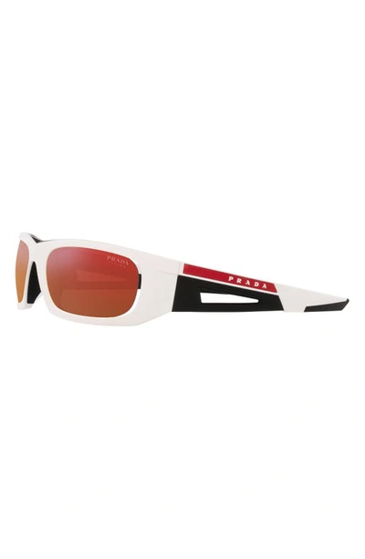 Shop Prada 59mm Gradient Irregular Sunglasses In Orange