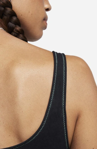 Nike Logo Embroidered Bodysuit In Black