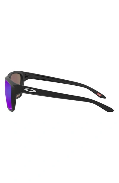 Oakley Sylas 57mm Prizm™ Polarized Keyhole Sunglasses In Black