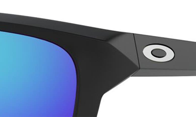 Oakley Sylas 57mm Prizm™ Polarized Keyhole Sunglasses In Black