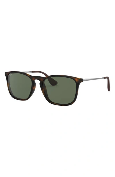 Ray Ban Chris 54mm Gradient Square Sunglasses In Lite Havana
