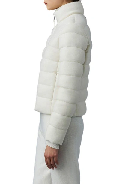 Mackage Women's Melia Cashmere-blend Down Jacket In Cream