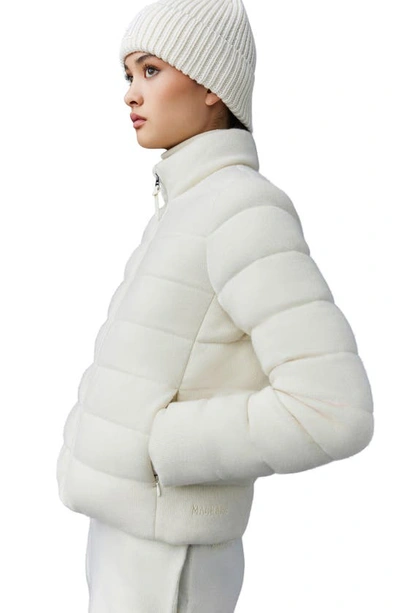 Mackage Women's Melia Cashmere-blend Down Jacket In Cream
