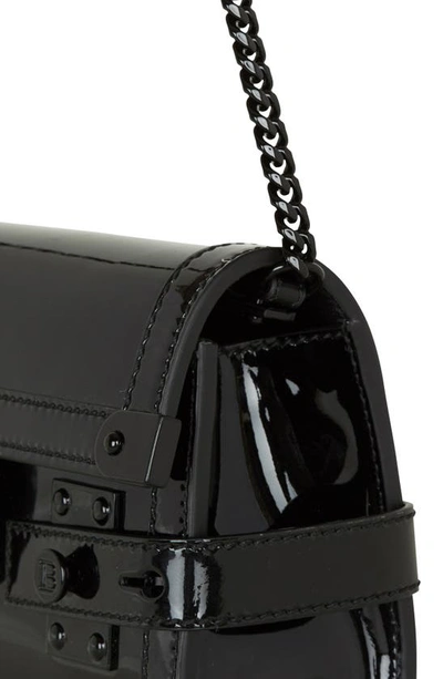 Shop Balmain B-buzz 23 Patent Calfskin Leather Clutch In 0pa Black