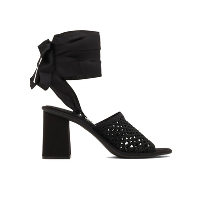 Shop Miu Miu Ankle Tie-fastening Sandals In Black