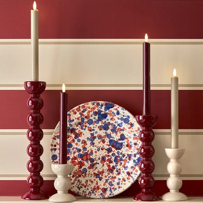 Addison Ross Ltd Uk Orange Wax Led Candles - Set Of 2