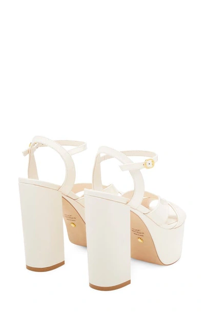 Shop Stuart Weitzman Miami Square High 140 Platform Sandal In Seashell