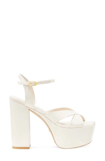 Shop Stuart Weitzman Miami Square High 140 Platform Sandal In Seashell