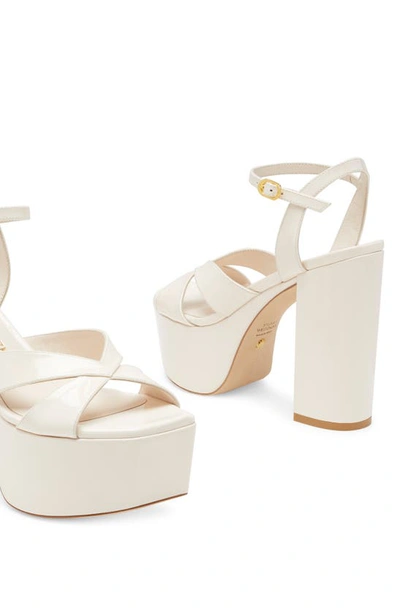 Shop Stuart Weitzman Miami Square High 140 Platform Sandal In Seashell