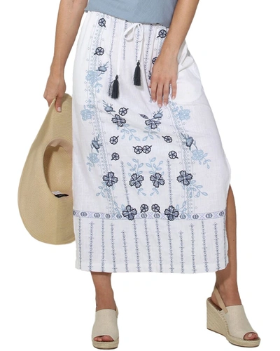 Shop Paparazzi Linen-blend Skirt In White
