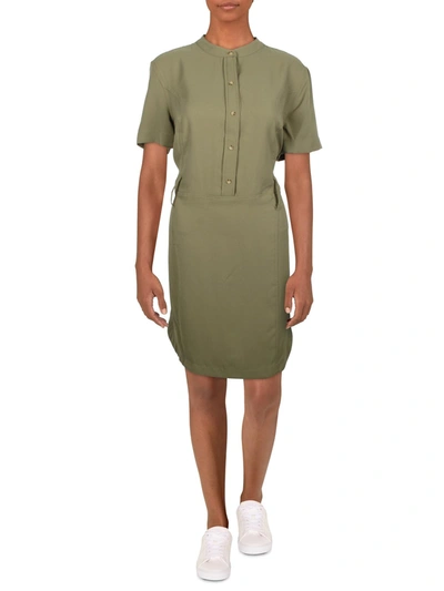Shop Lauren Ralph Lauren Womens Woven Short Sleeves Shirtdress In Multi