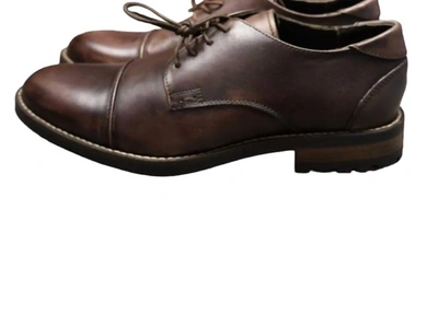 Shop Tb Phelps Men's Jeremy Captoe Oxford Shoes In Mahogany In Brown