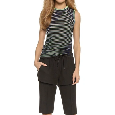 Alexander Wang Twisted Graphic Stripe Tank Top In Multi In Multi