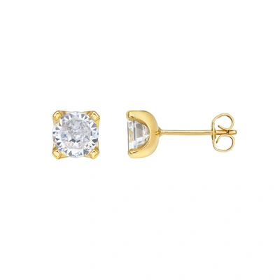 Shop Adornia Men's Solitaire Stud Earrings Gold In Yellow