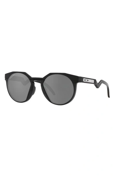 Oakley Hstn Round-frame Sunglasses In Matte Black