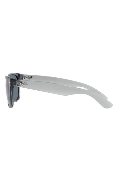 Shop Ray Ban Ray-ban New Wayfarer 55mm Polarized Rectangular Sunglasses In Transparent Grey