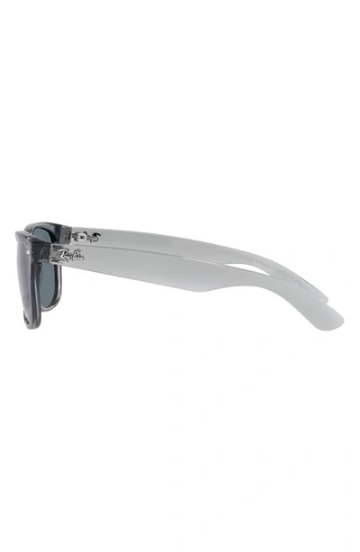 Ray Ban New Wayfarer Classic Polarized Blue Unisex Sunglasses Rb2132 64503r 58 In Transparent Grey