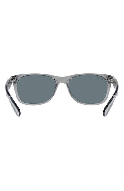Ray Ban New Wayfarer Classic Polarized Blue Unisex Sunglasses Rb2132 64503r 58 In Transparent Grey