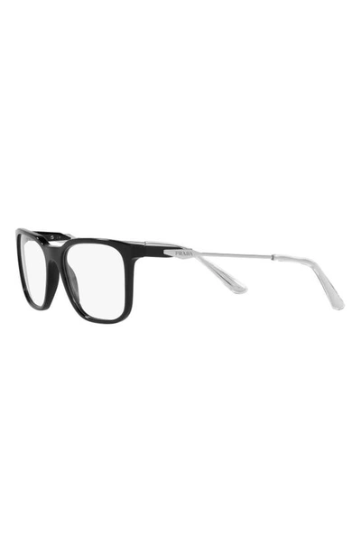 Shop Prada 56mm Rectangular Optical Glasses In Black