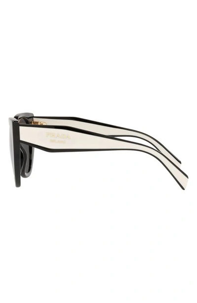 Prada Pr 14ws 09q5s0 52mm Womens Cat-eye Sunglasses In Black