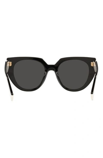 Prada Pr 14ws 09q5s0 52mm Womens Cat-eye Sunglasses In Black