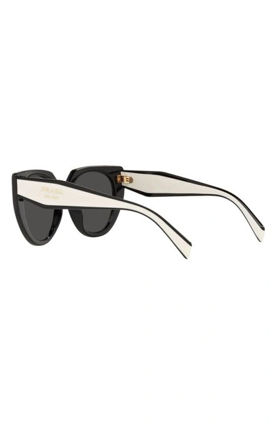 Prada Pr 14ws 09q5s0 52mm Womens Cat-eye Sunglasses In Black