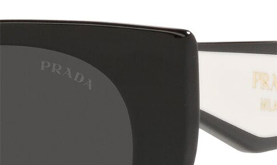 Prada Pr 14ws 09q5s0 52mm Womens Cat-eye Sunglasses In Black
