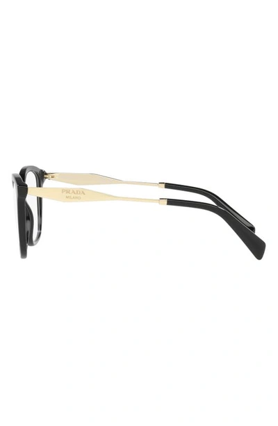 Prada 56mm Butterfly Optical Glasses In Black