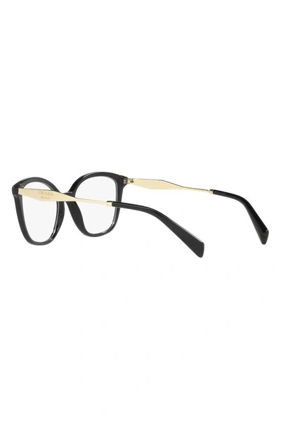 Prada 56mm Butterfly Optical Glasses In Black