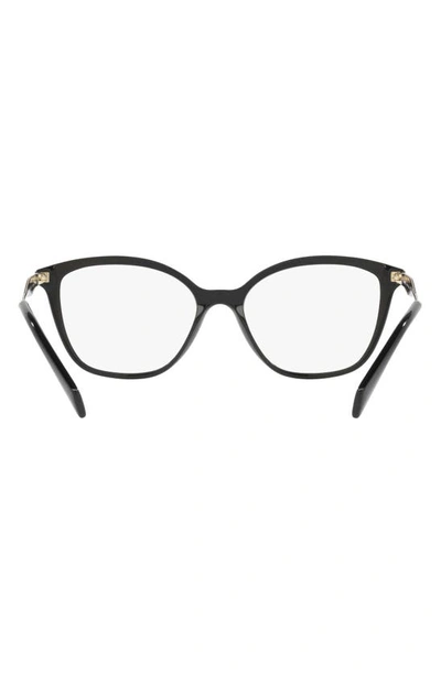 Prada 56mm Butterfly Optical Glasses In Black