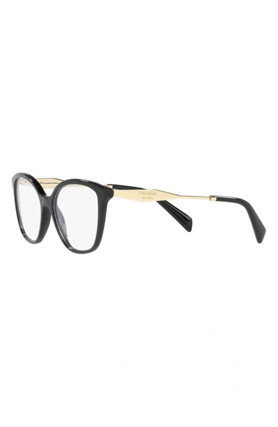 Prada 56mm Butterfly Optical Glasses In Black
