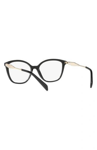 Prada 56mm Butterfly Optical Glasses In Black