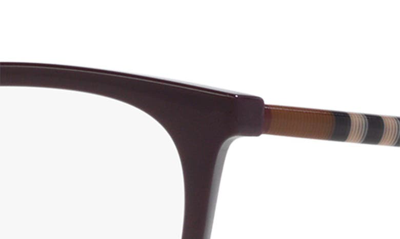 Shop Burberry Katie 51mm Cat Eye Optical Glasses In Bordeaux