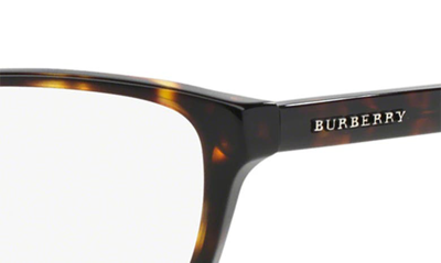 Shop Burberry 53mm Pillow Optical Glasses In Dark Havana
