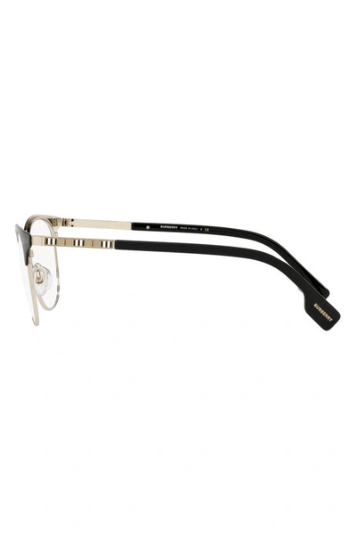 Shop Burberry Sophia 52mm Square Optical Glasses In Light Gold/ Black