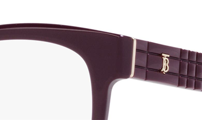 Shop Burberry Sylvie 53mm Square Optical Glasses In Bordeaux