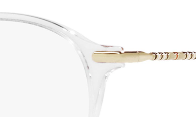 Shop Burberry Alisson 51mm Phantos Optical Glasses In Rose Gold Black