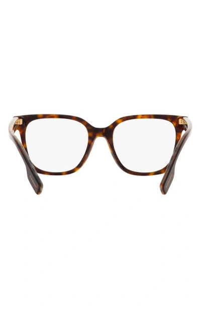 Burberry Evelyn 52mm Square Optical Glasses In Dark Havana