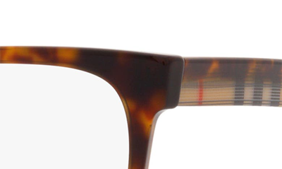 Burberry Evelyn 52mm Square Optical Glasses In Dark Havana