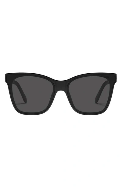 Shop Quay After Party 51mm Square Sunglasses In Black/ Black